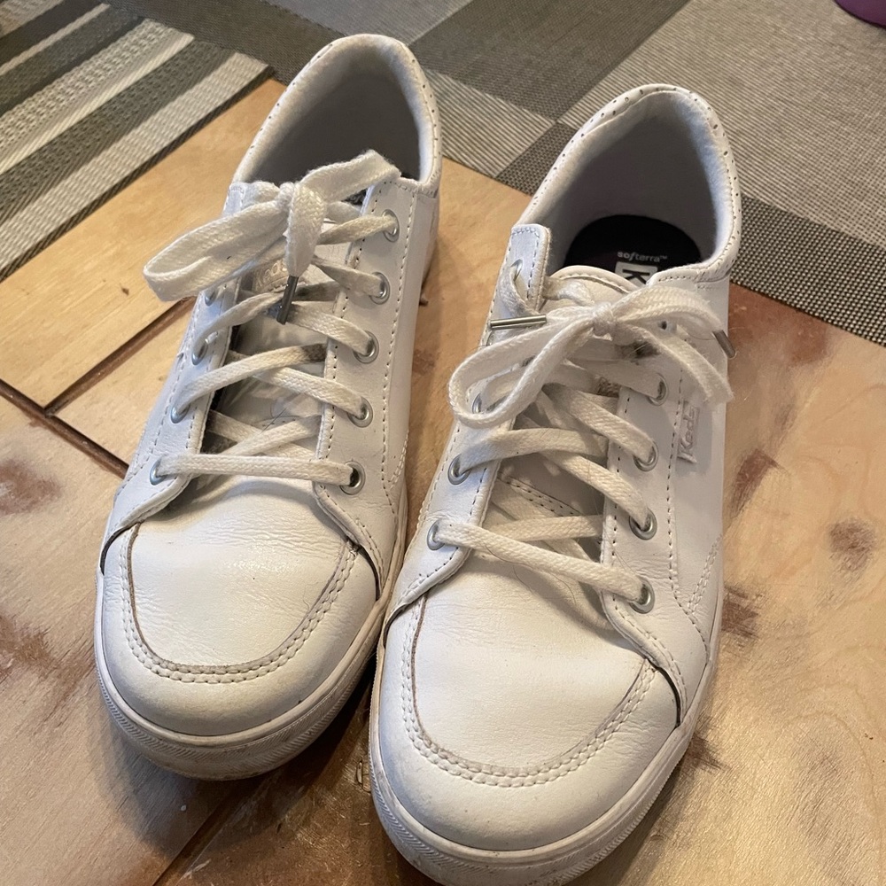 All white Keds